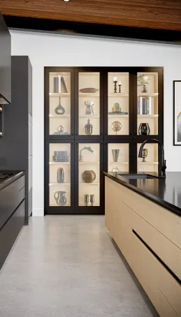 Custom kitchen cabinetry installation with white shaker doors and soft-close drawers