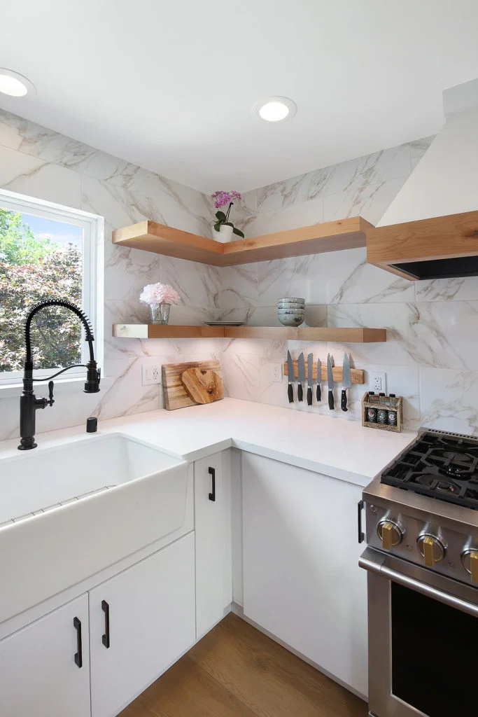Kitchen remodeling in Brentwood showing modern cabinets and countertops installation
