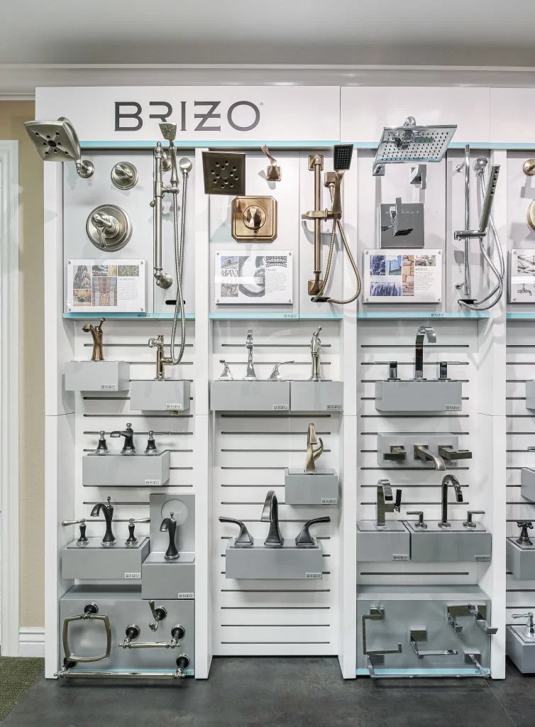 Palazzo Kitchens and Baths showroom displaying luxury kitchen and bathroom designs