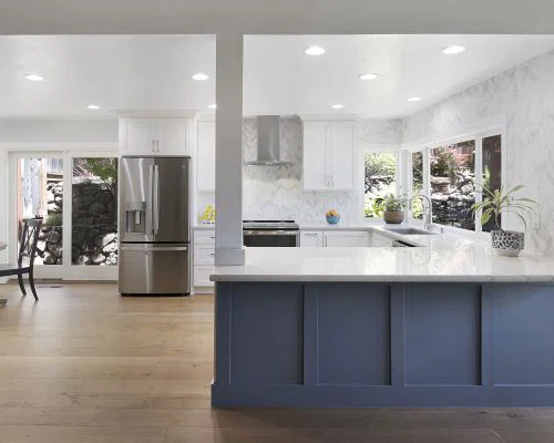 Palazzo Kitchens and Baths custom kitchen renovation with modern cabinets and countertops